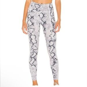 Varley Gray and Black Patterned Leggings